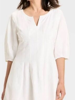 a new day White Split-Neck Tunic Dress